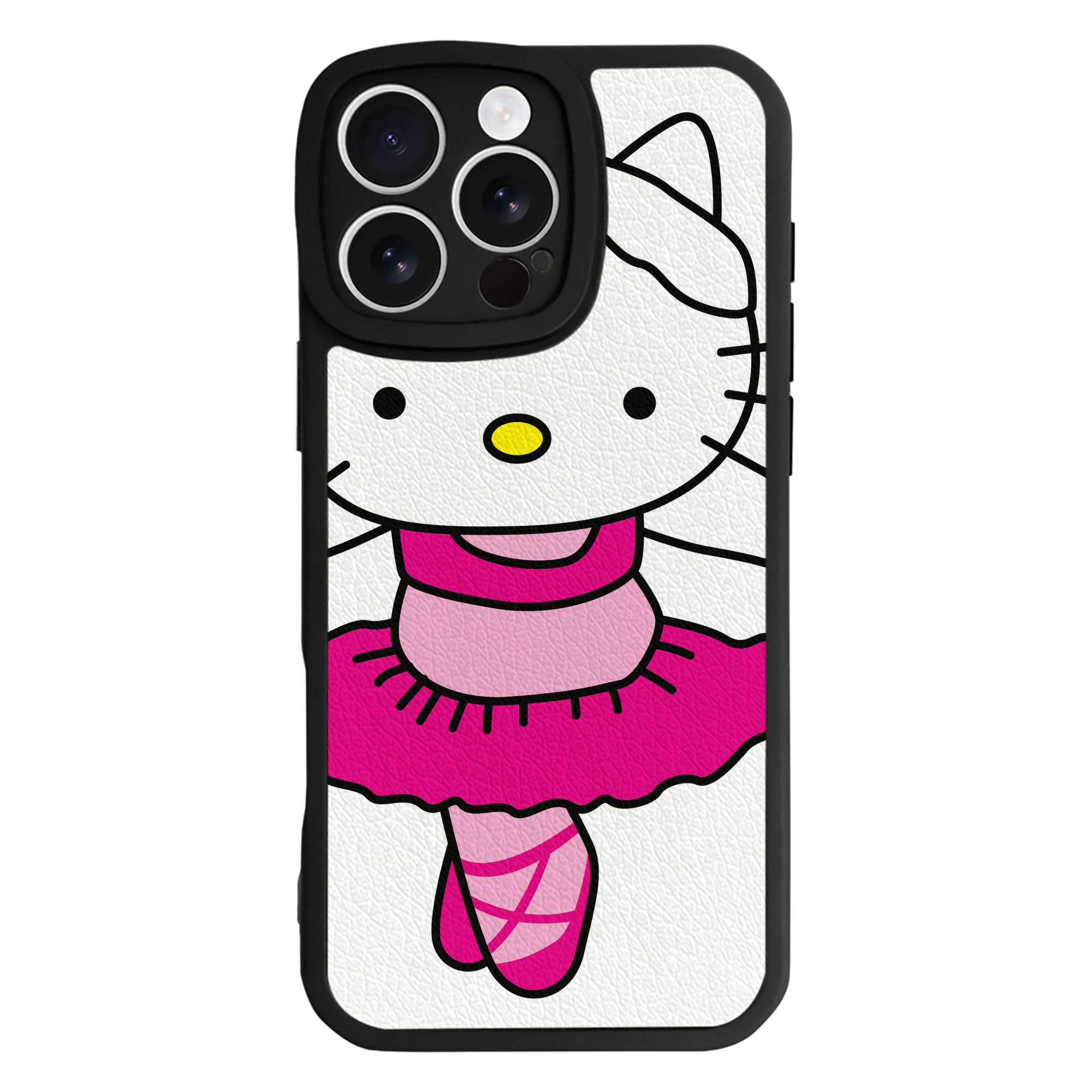 （画像用） Hello Kitty ハローキティ 【iPhone 16シリーズ対応】シリコンスマホケース（レザー調） 材質：シリコン